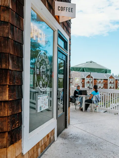 The entrance and outdoor patio at Sociology’s Folsom shop on Gold Lake Drive