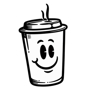 Sproey, the original Sociology coffee cup character